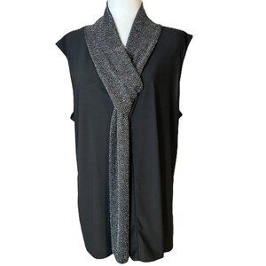 🖤Prospect BLVD 3X Silver & Black Tie-Top: Effortless Elegance & Timeless Style!